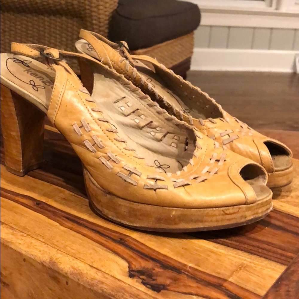 Kenzie Leather Platform Heels